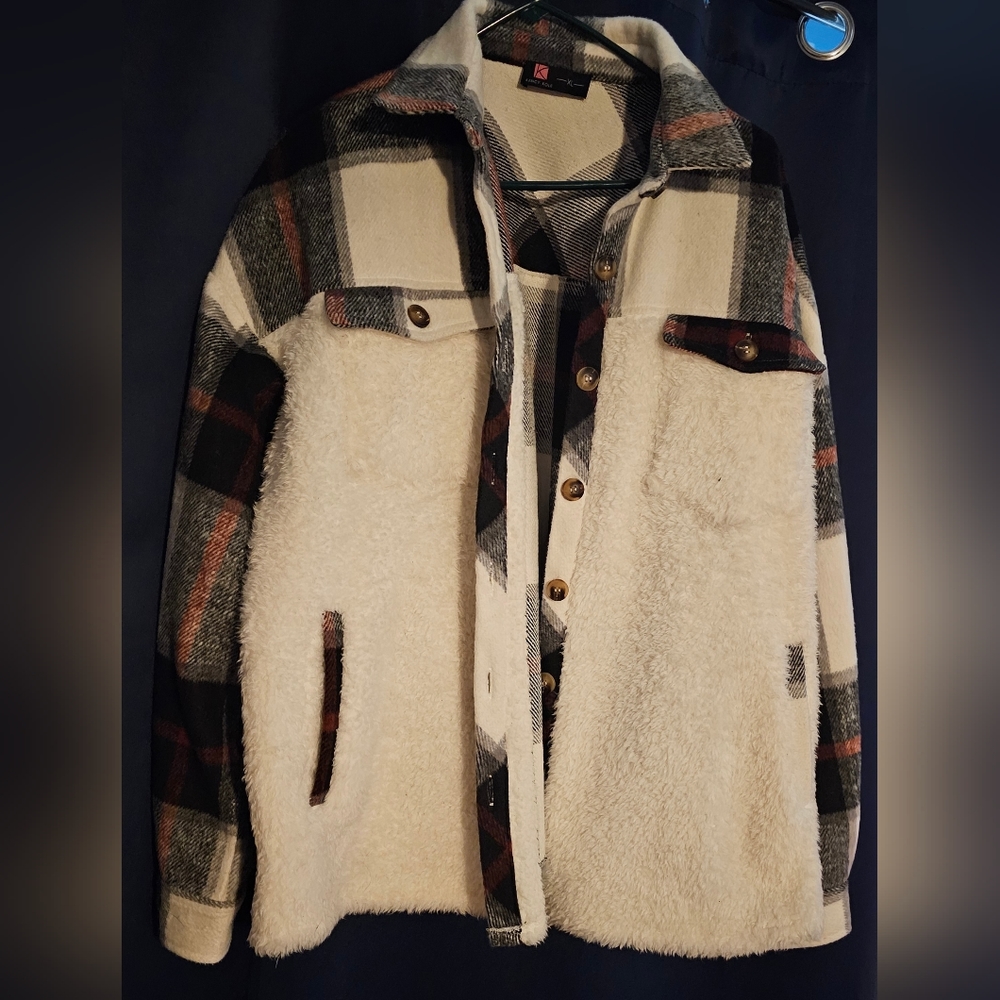 Women Casual Flannel Plaid jacket